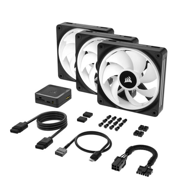Corsair iCUE Link QX120 RGB 120mm PWM Triple Pack Cabinet Fan